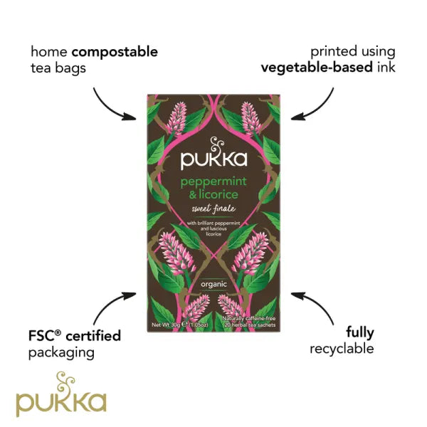 Pukka Organic Peppermint & Licorice Tea