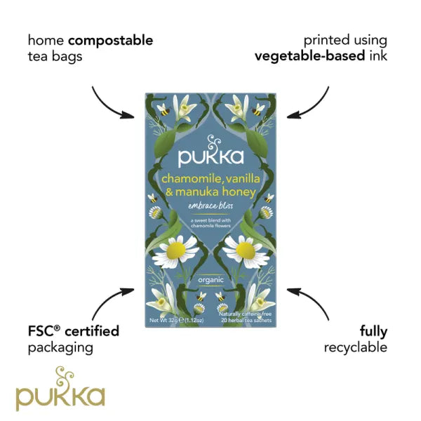 Pukka Organic Chamomile Vanilla Manuka Tea