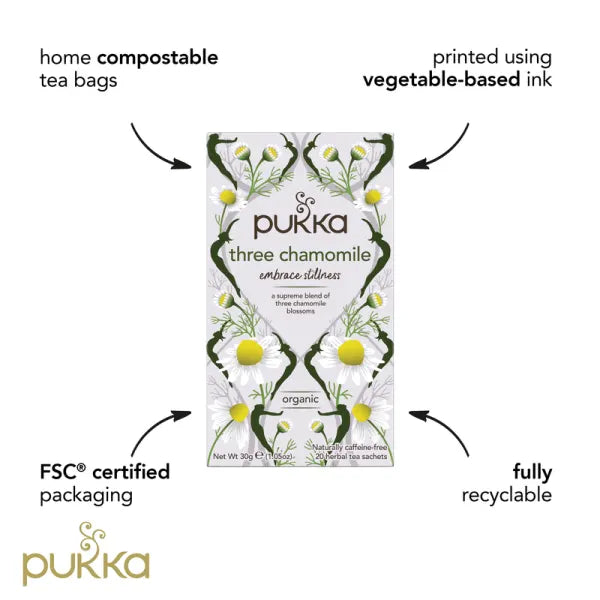 Pukka Organic Three Chamomile Tea Bags