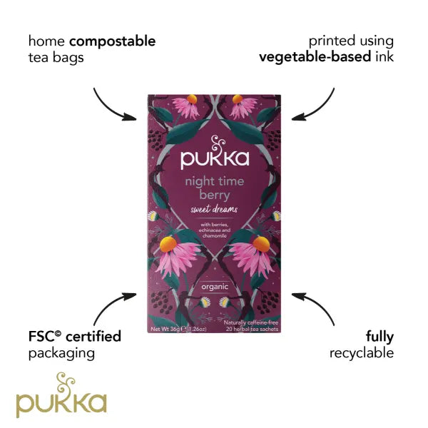 Pukka Organic Night Time Berry Herbal Tea