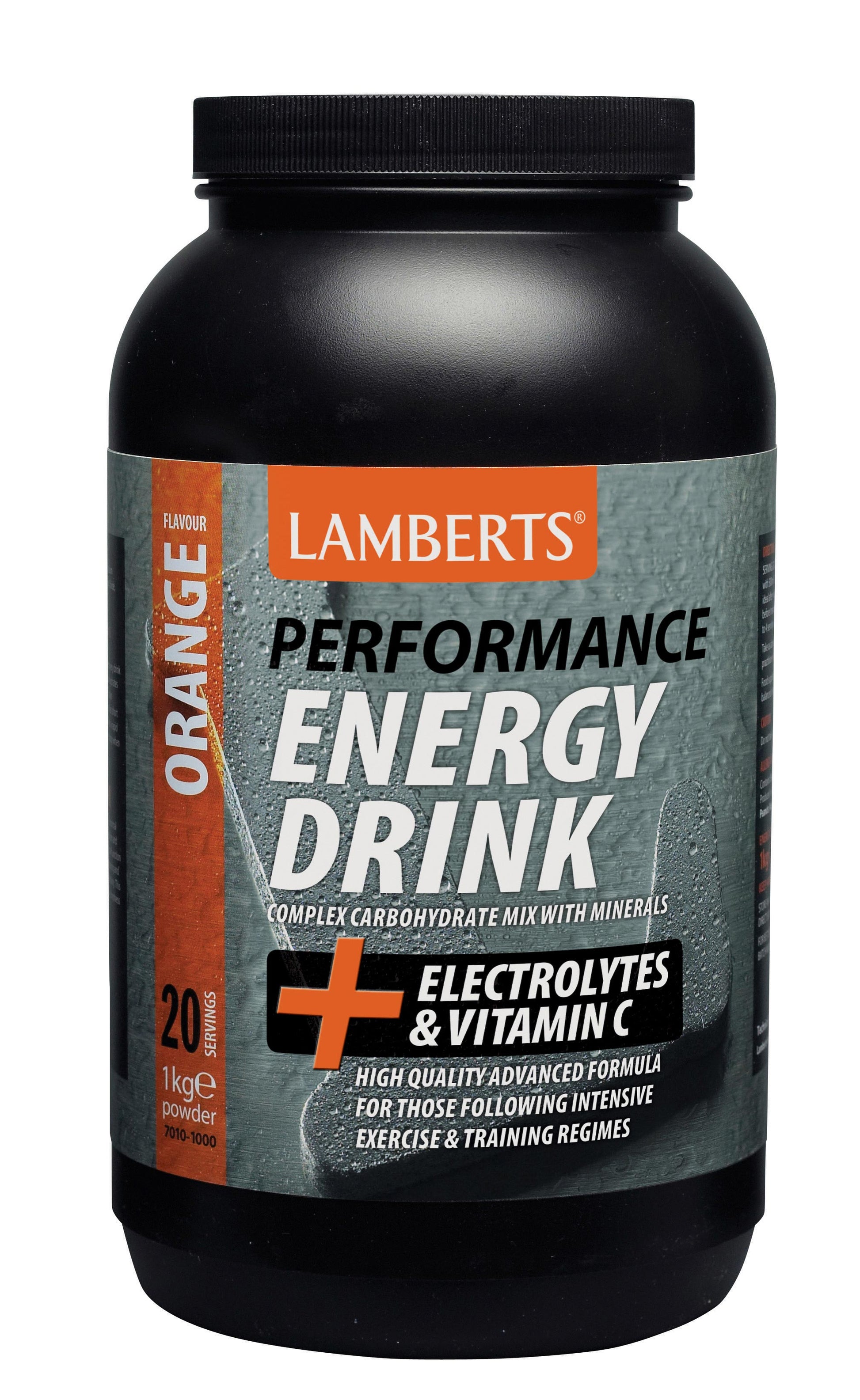 Lamberts Health Care Energy Drink Refreshing Orange flavour