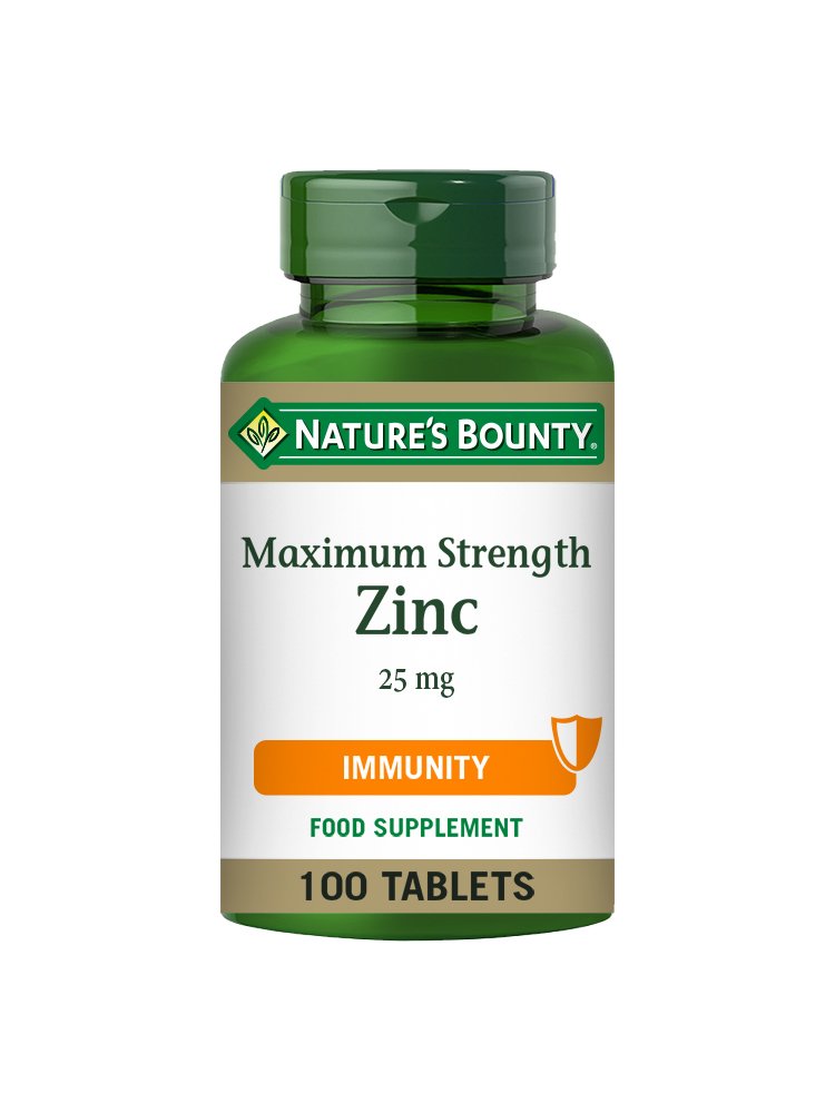 Nature's Bounty Maximum Strength Zinc 25 mg