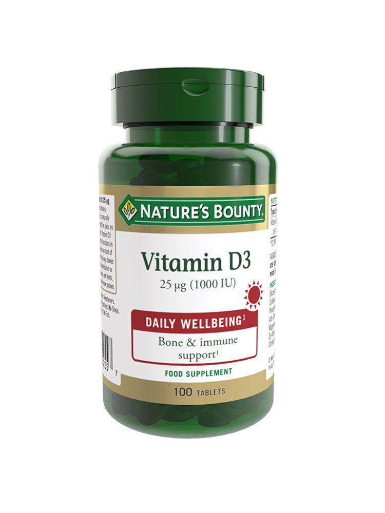 Nature's Bounty Vitamin D3 25 ug (1000IU)