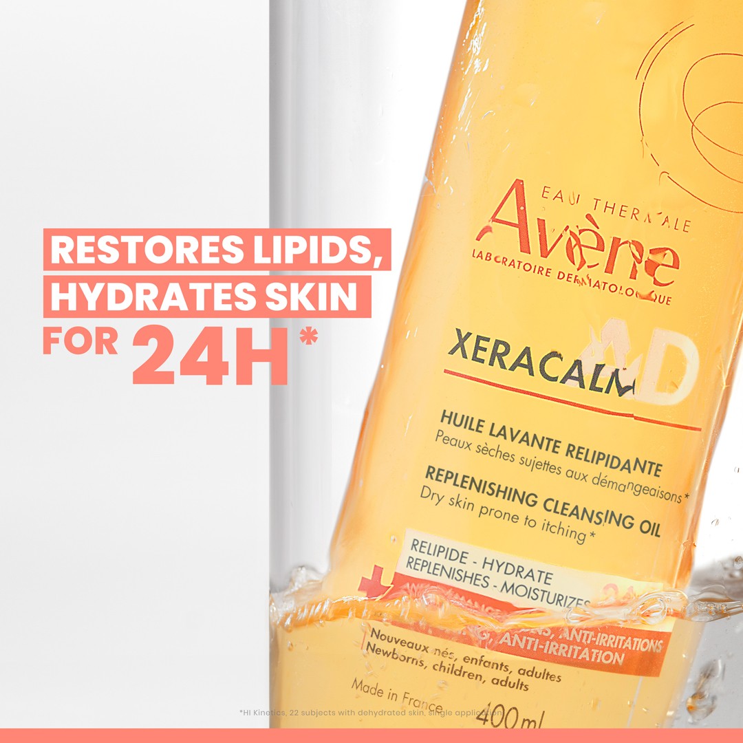 Avène XeraCalm A.D. Lipid-Replenishing Cleansing Oil for Very Dry, Itchy Skin 400ml