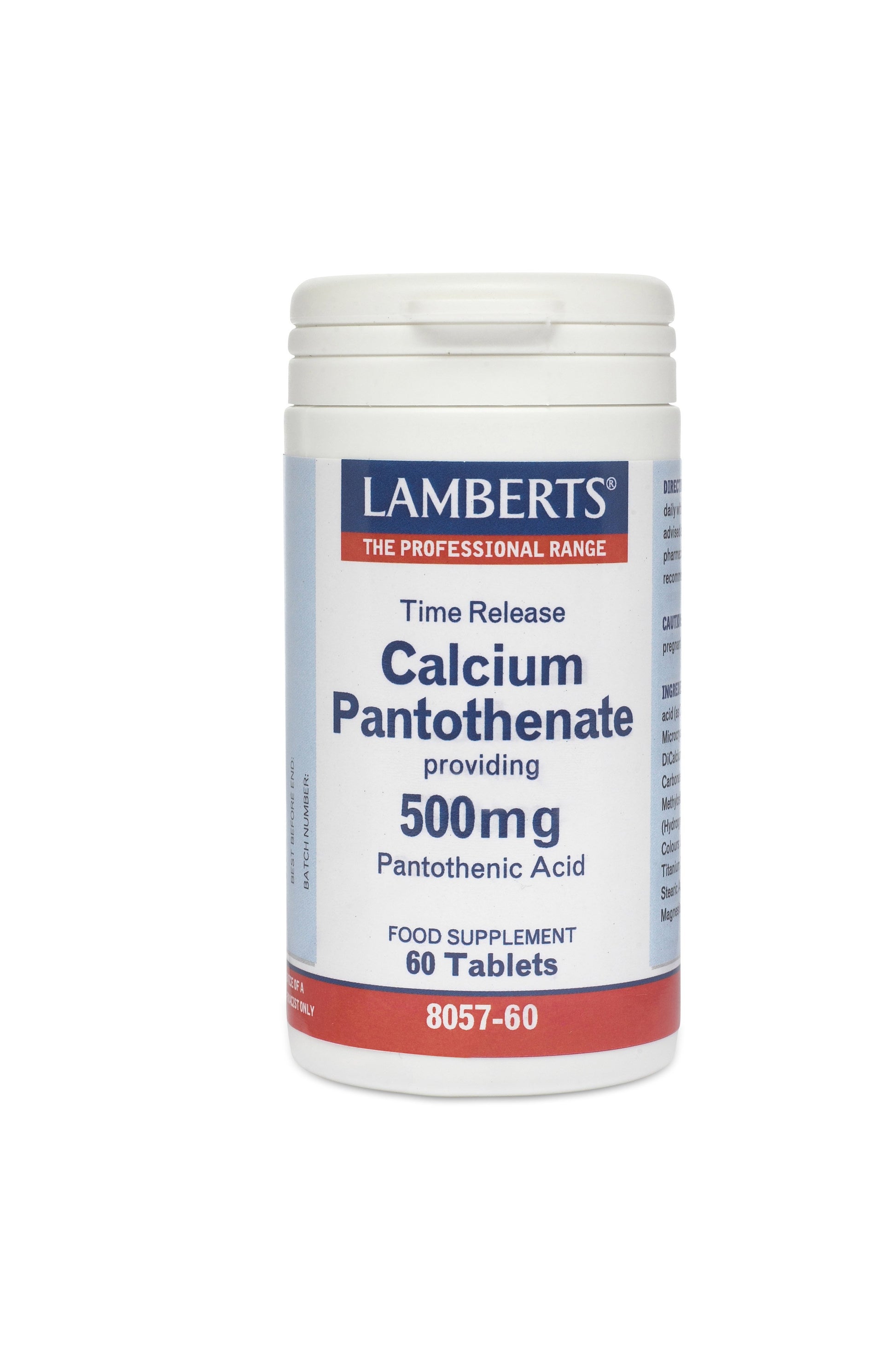 Lamberts Health Care Calcium Pantothenate 500mg