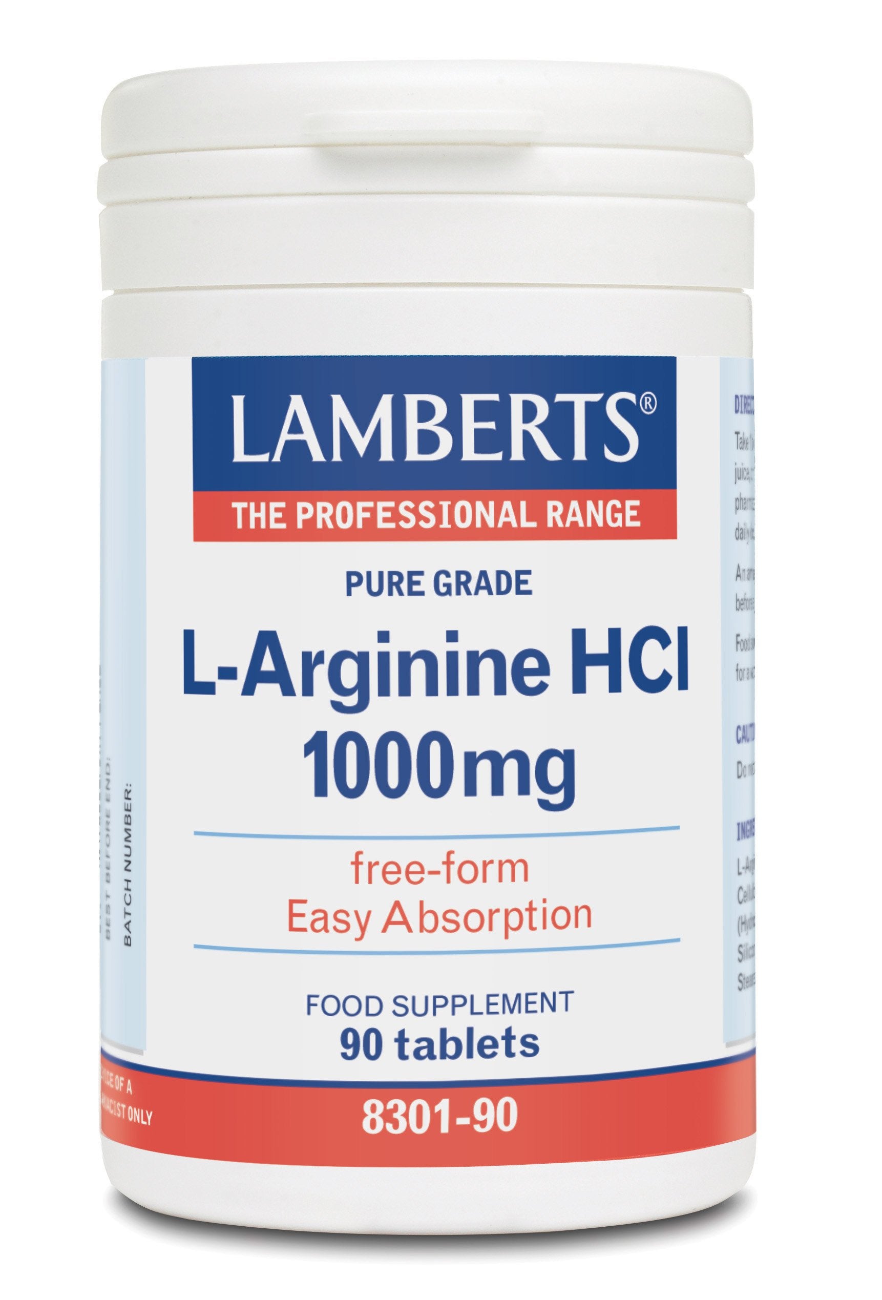 Lamberts Health Care L-Arginine HCl 1000mg