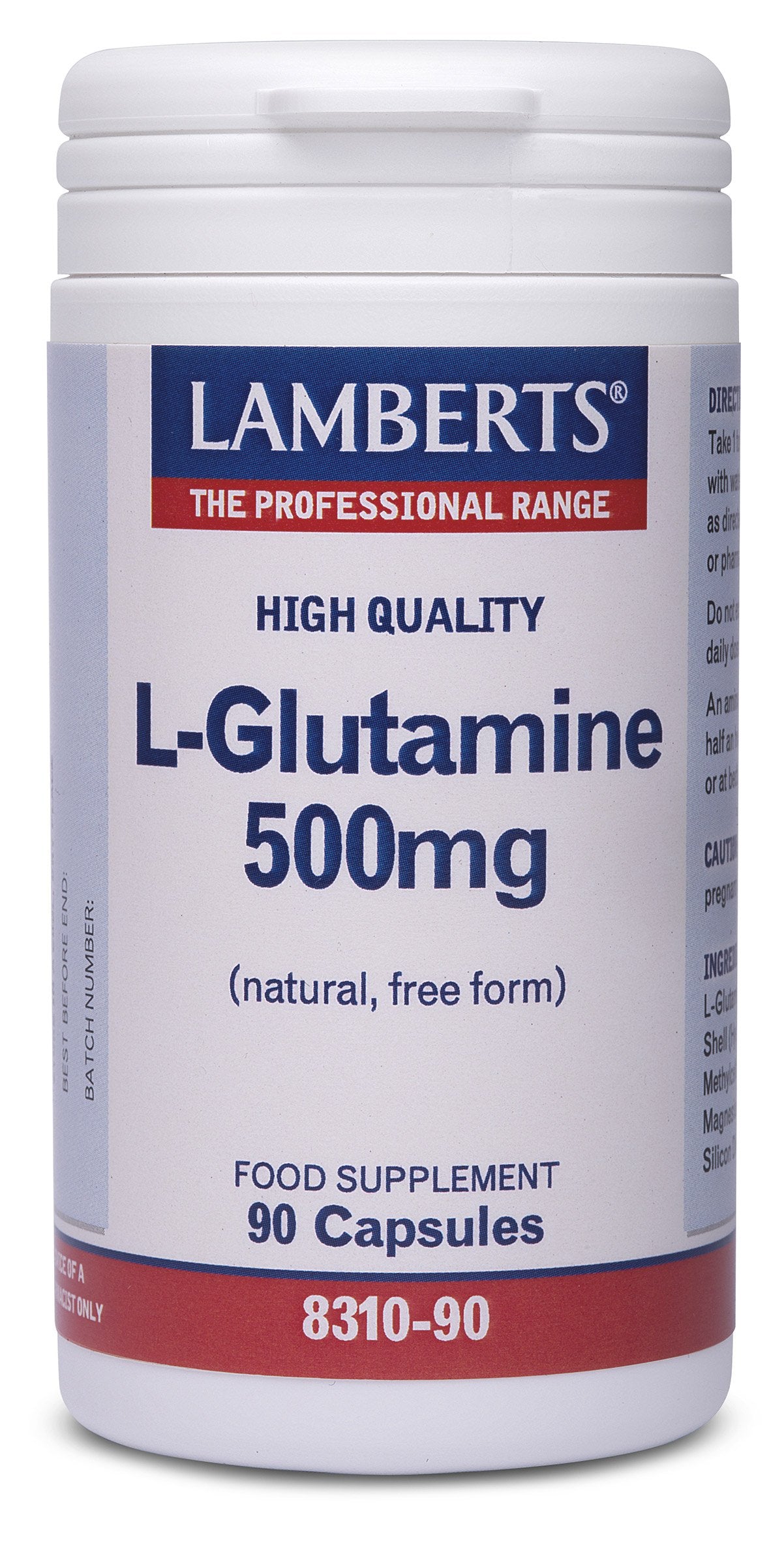 Lamberts Health Care L-Glutamine 500mg