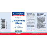 Lamberts Health Care L-Methionine 500mg