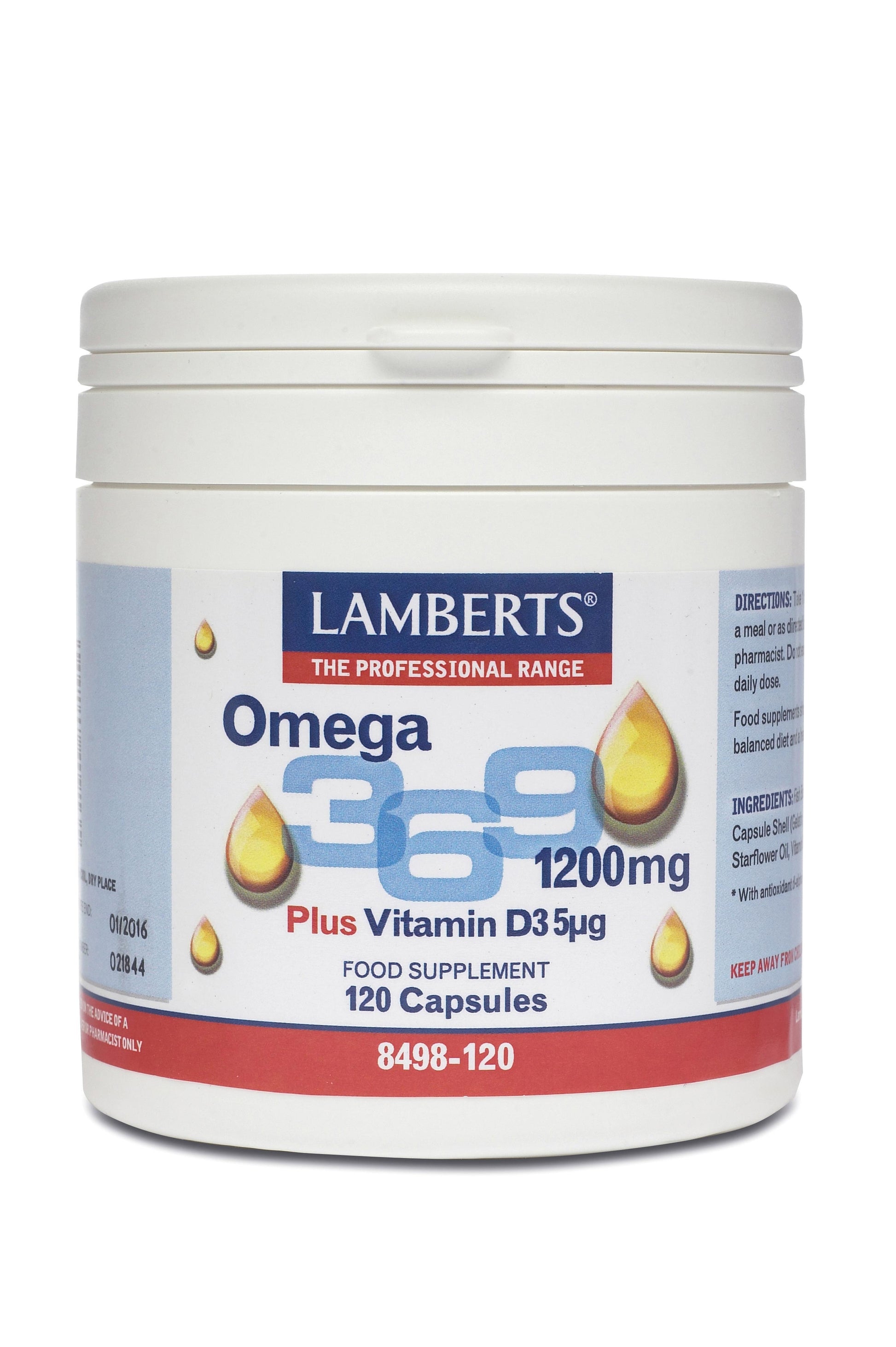 Lamberts Health Care Omega 3 6 9 1200mg