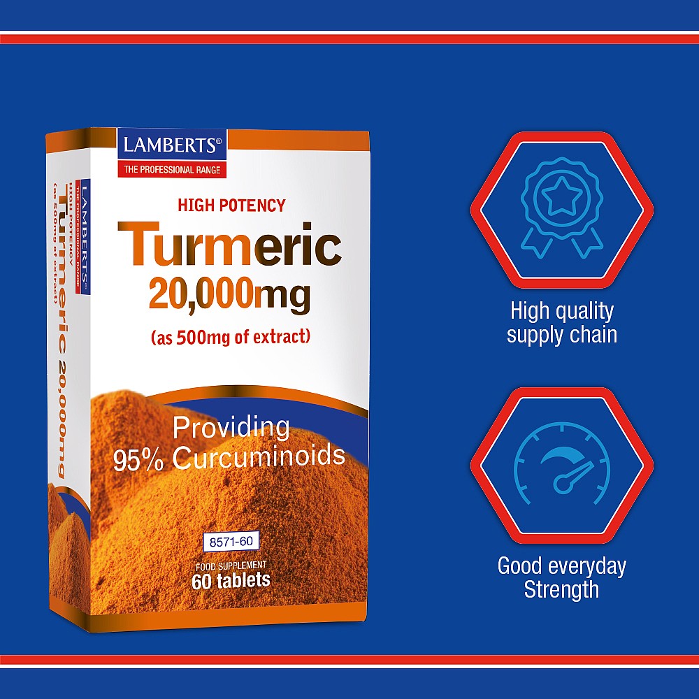 Lamberts Health Care Turmeric 20,000mg (120 tablets)