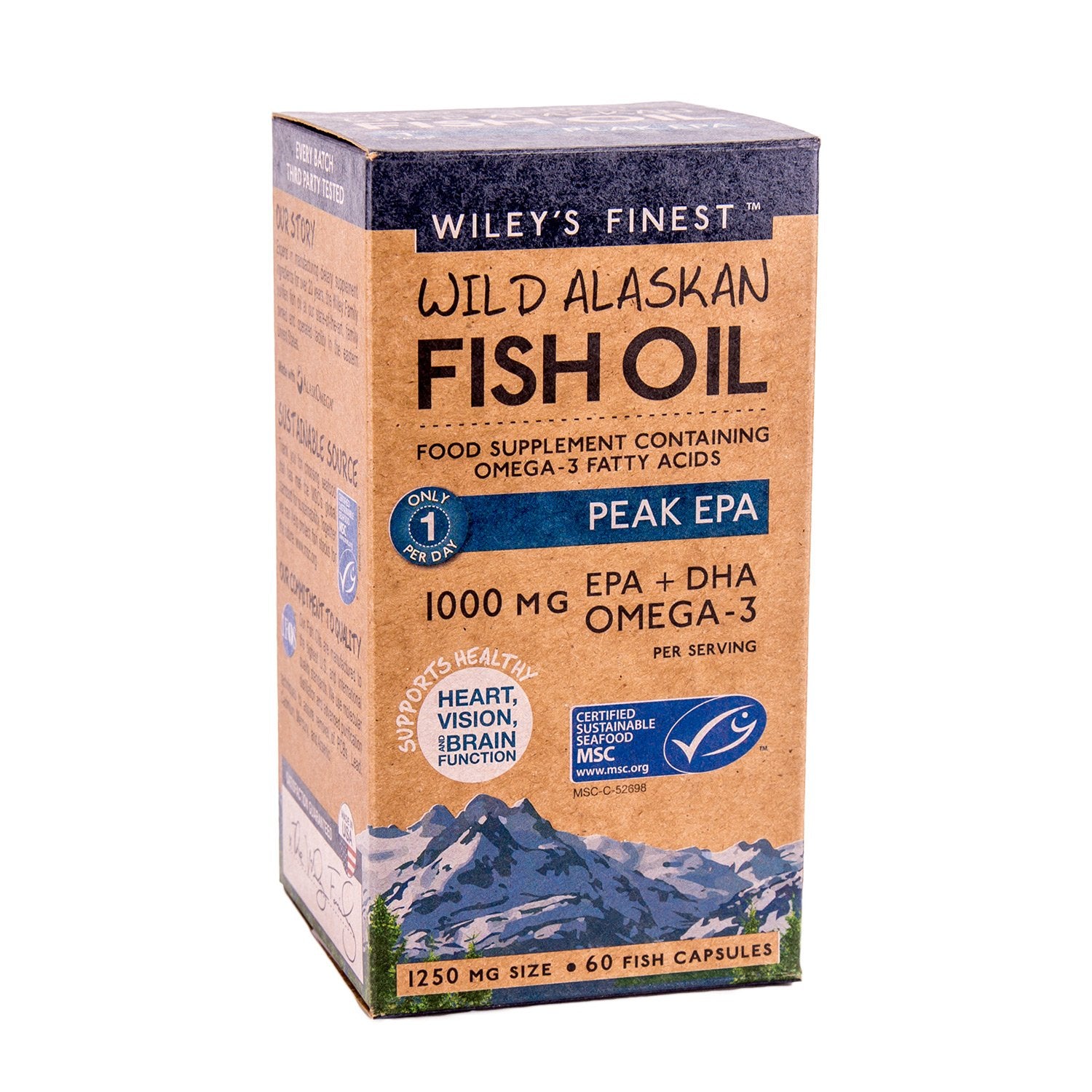 Wiley's Finest Peak EPA 60 Softgels 
