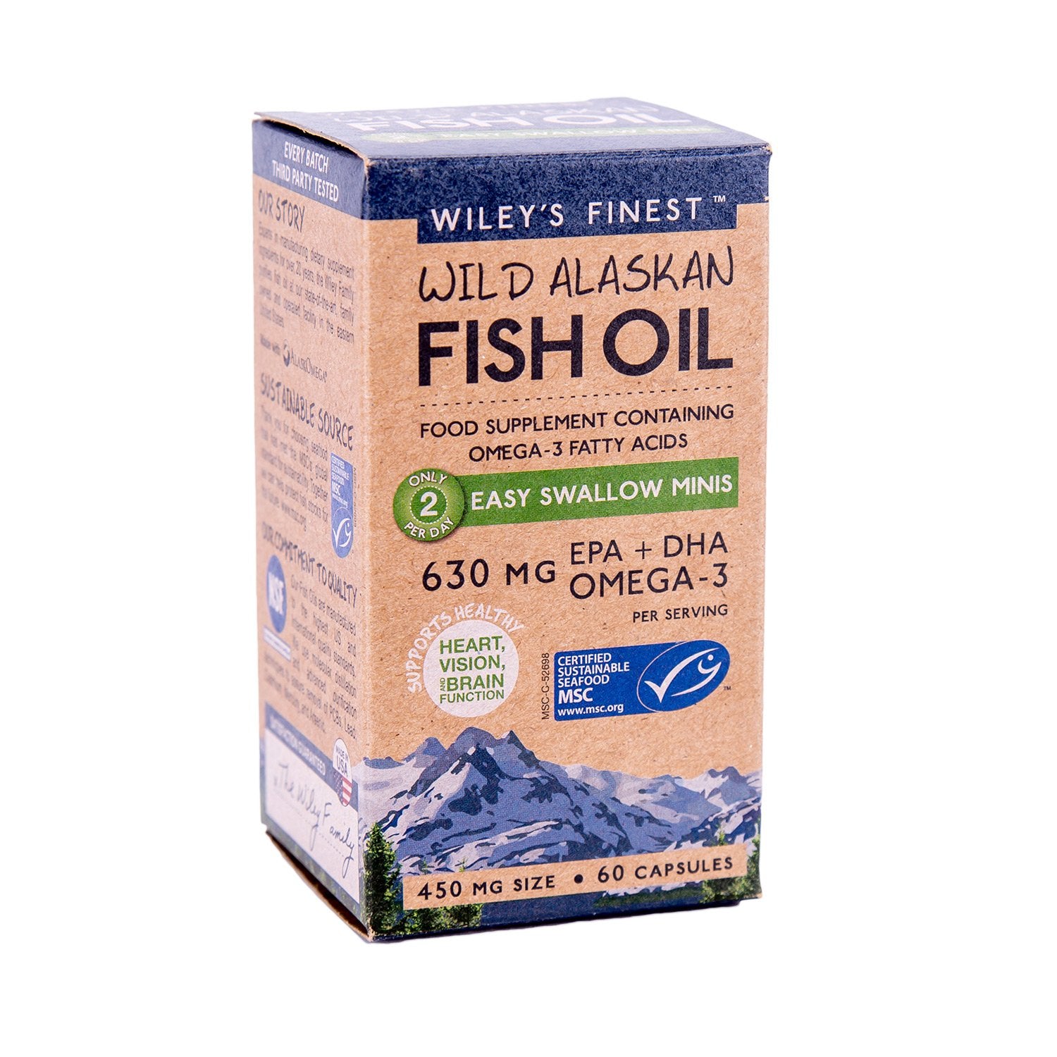 Wiley's Finest Easy Swallow Minis 60 Softgels 