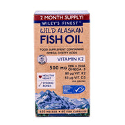 wiley's Finest Vitamin K2 + D3 60 Capsules