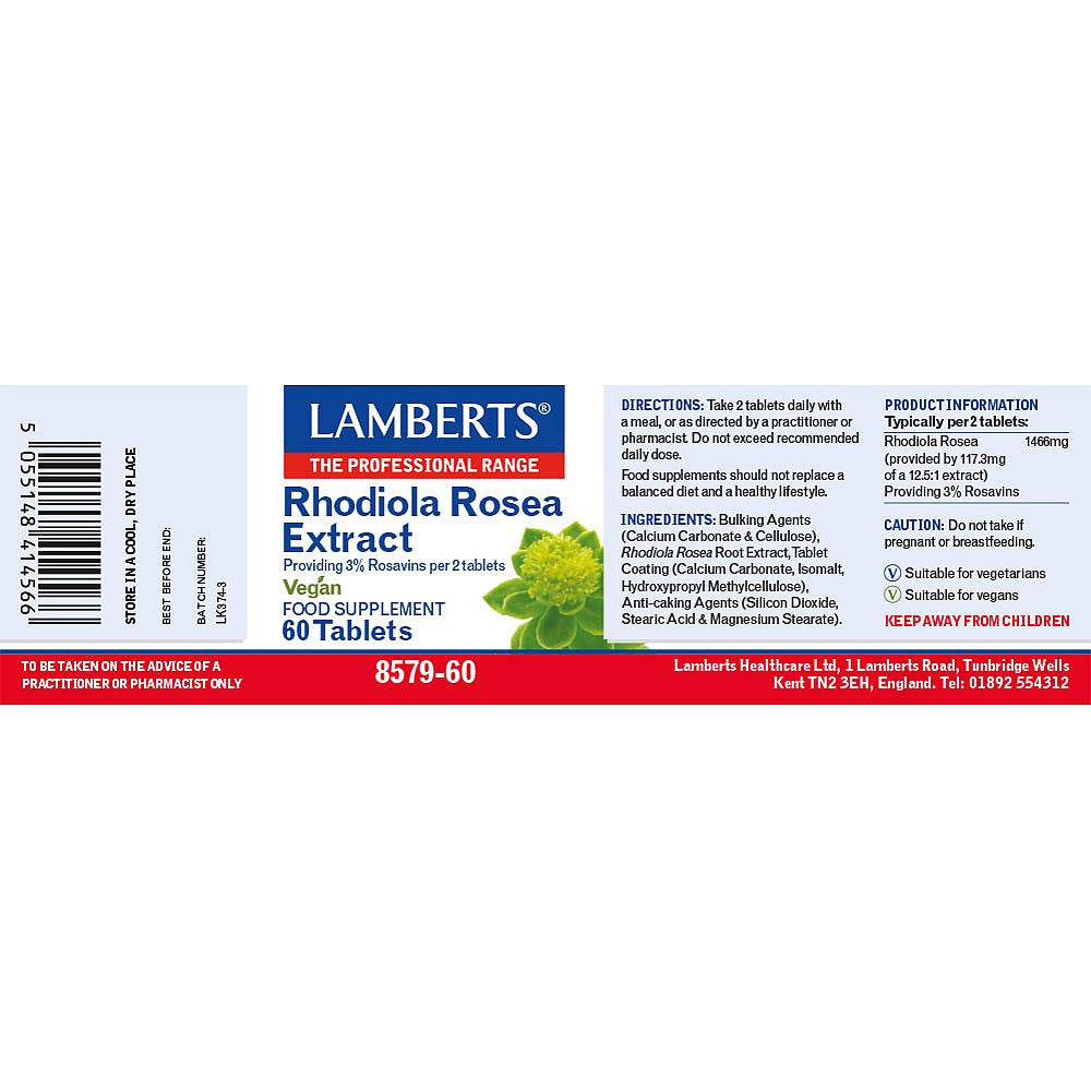 Lamberts Health Care Rhodiola Rosea Extract