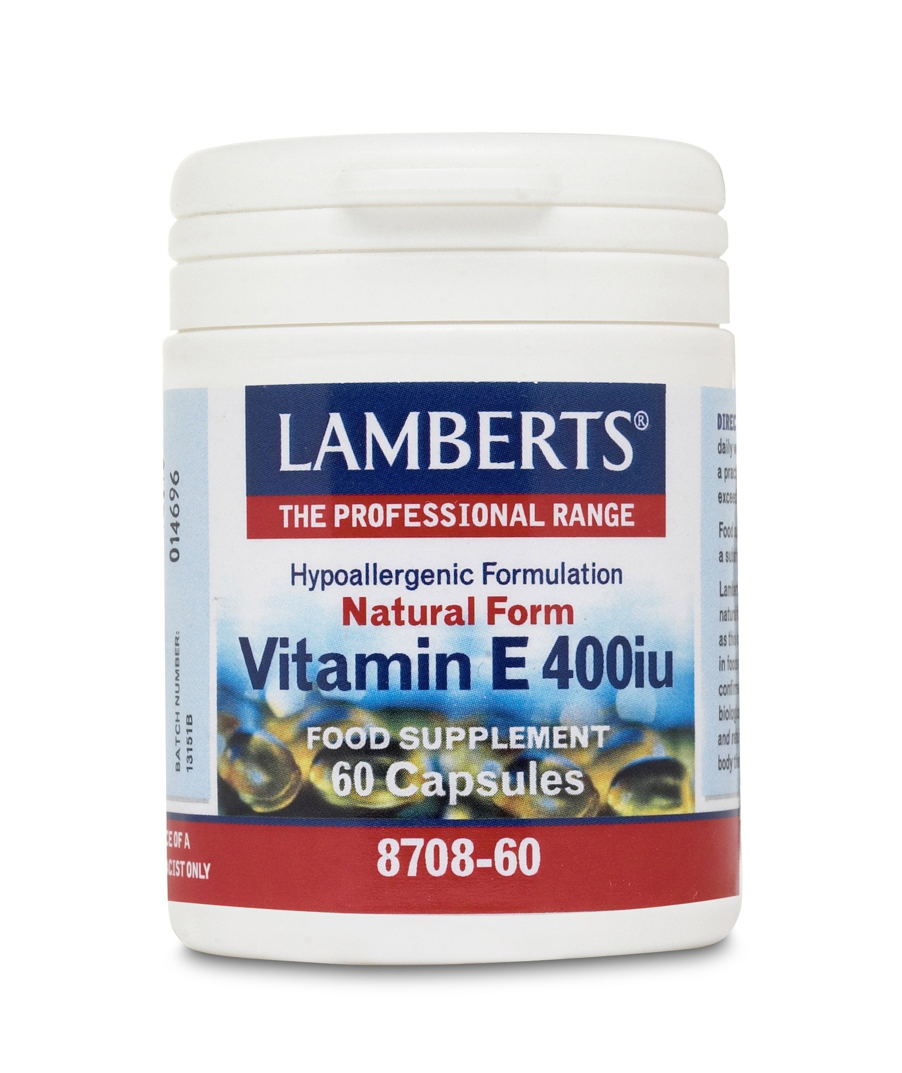 Lamberts Health Care Natural Vitamin E 400iu
