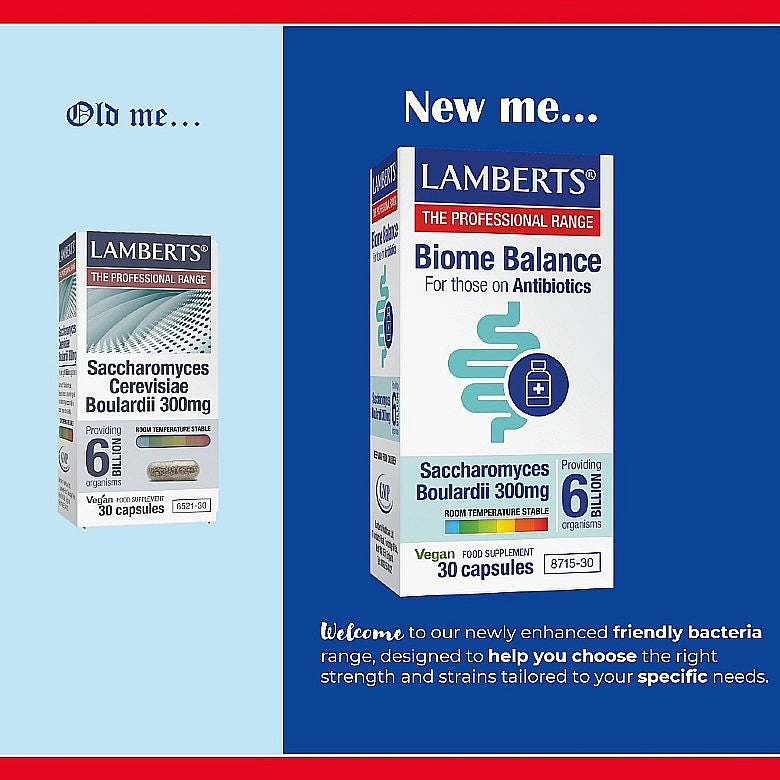 Lamberts Health Care Saccharomyces Cerevisiae Boulardii 300mg (New name Biome Balance)