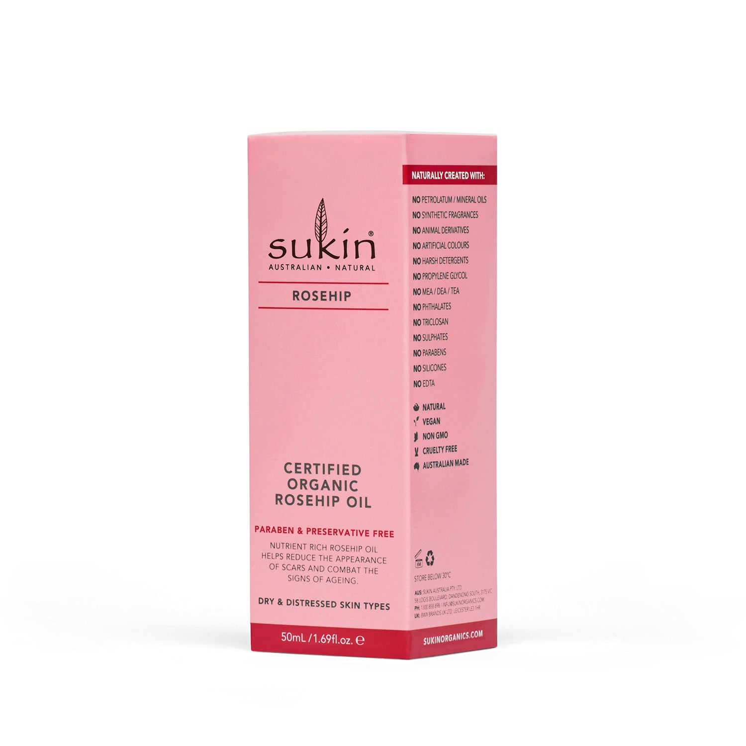 Sukin Certified Organic Rosehip Oil 50ml