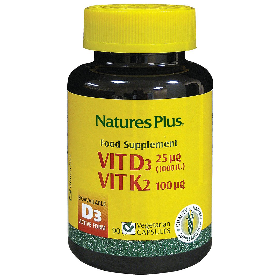 Nature's Plus Vitamin D3 1,000 IU & K2 100 mcg
