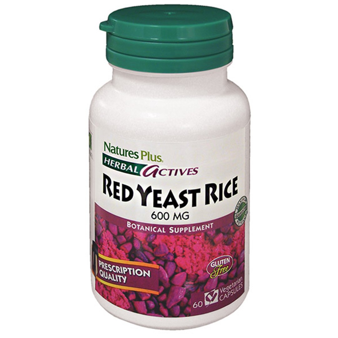 Nature's Plus Herbal Actives Red Yeast Rice 600mg 60 Capsules