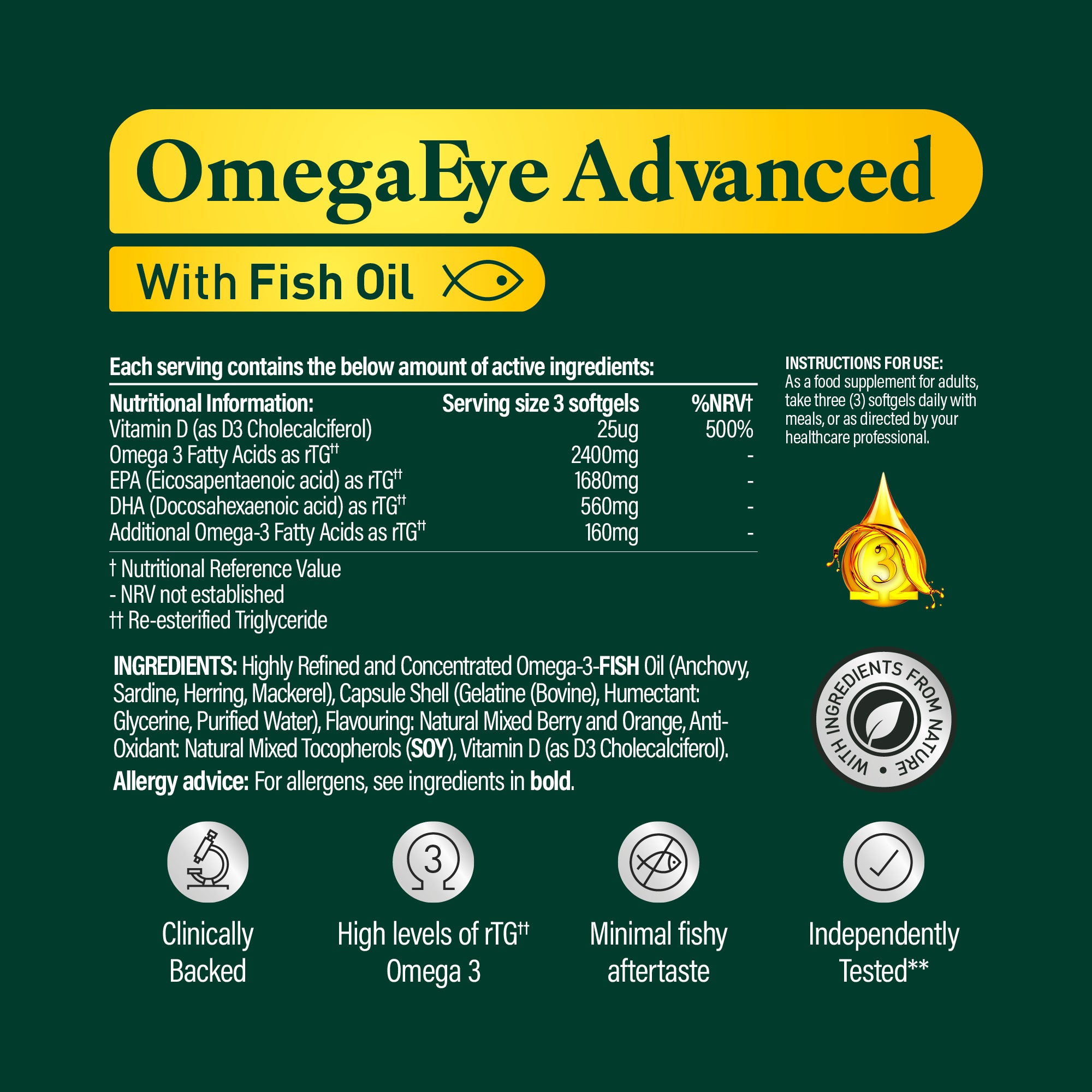 Eyetamins by Optase OmegaEye Advanced 90 softgels