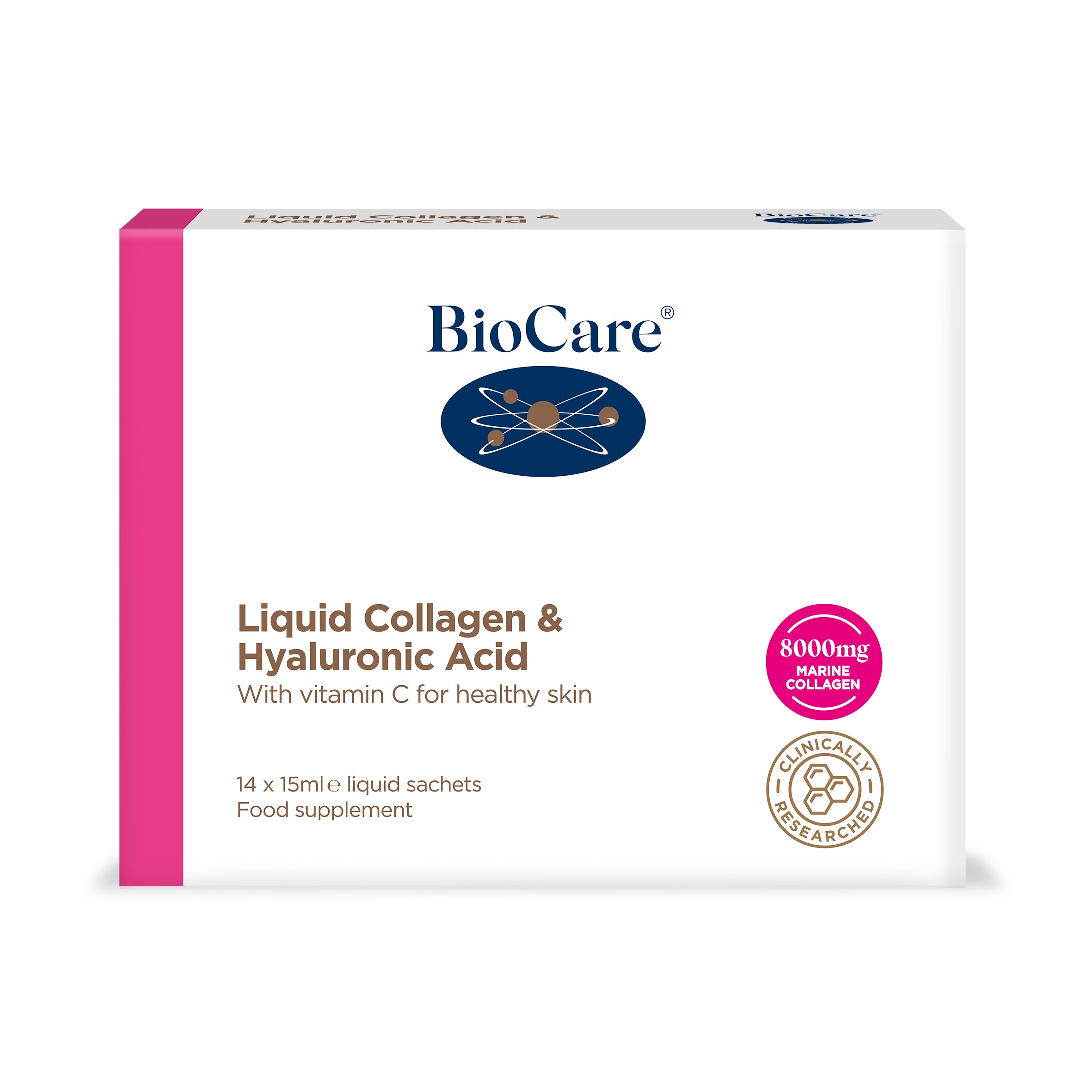 Biocare Liquid Collagen & Hyaluronic Acid 14 pack