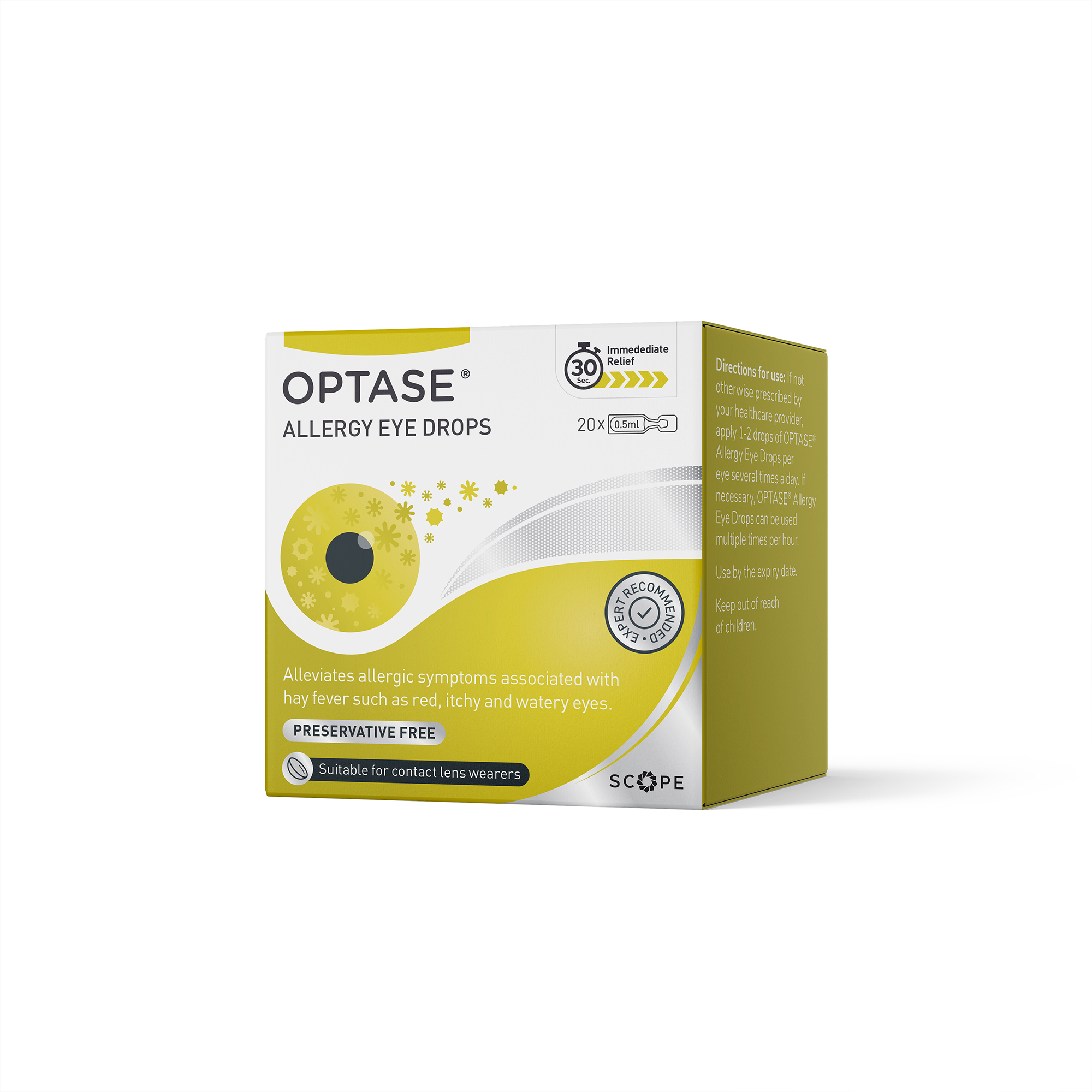 Optase Allergy Eye Drops 20x 0.5ml vials