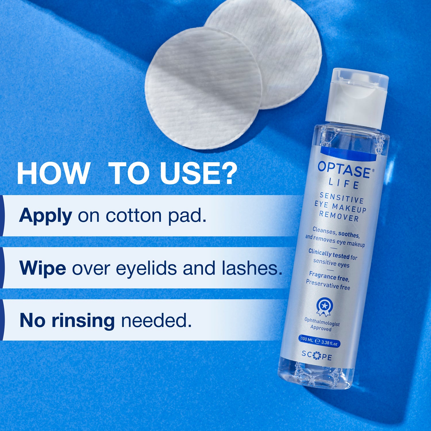 Optase Life Sensitive Eye Make-Up Remover 100ml