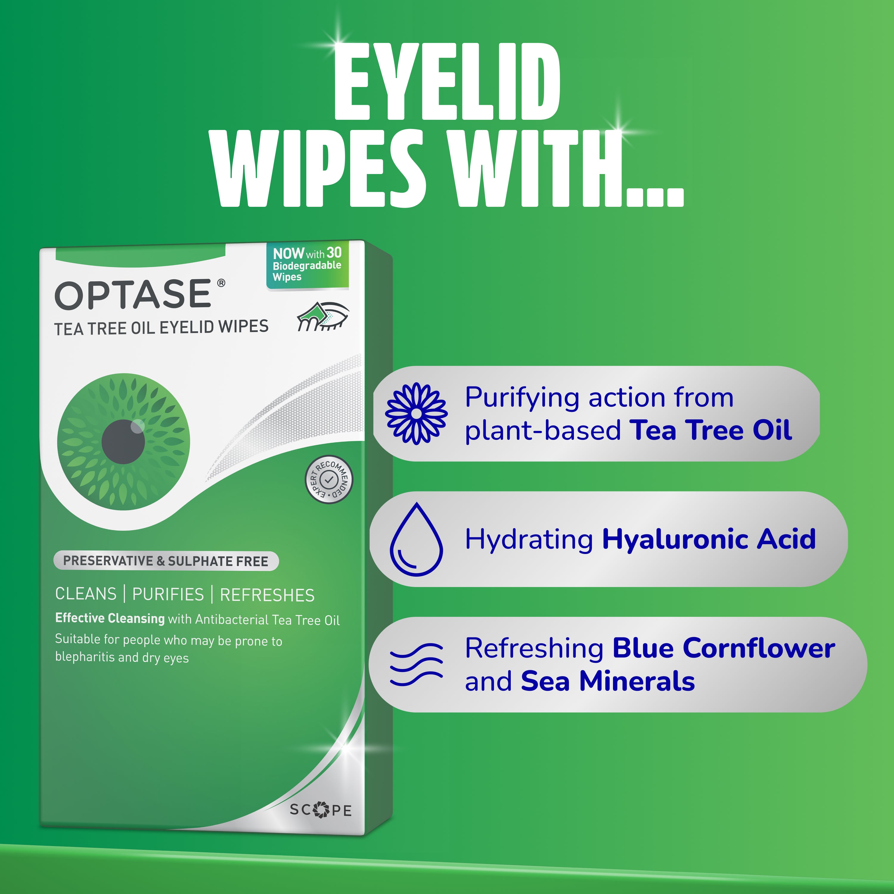 Opatse Tea Tree Oil Lid Wipes