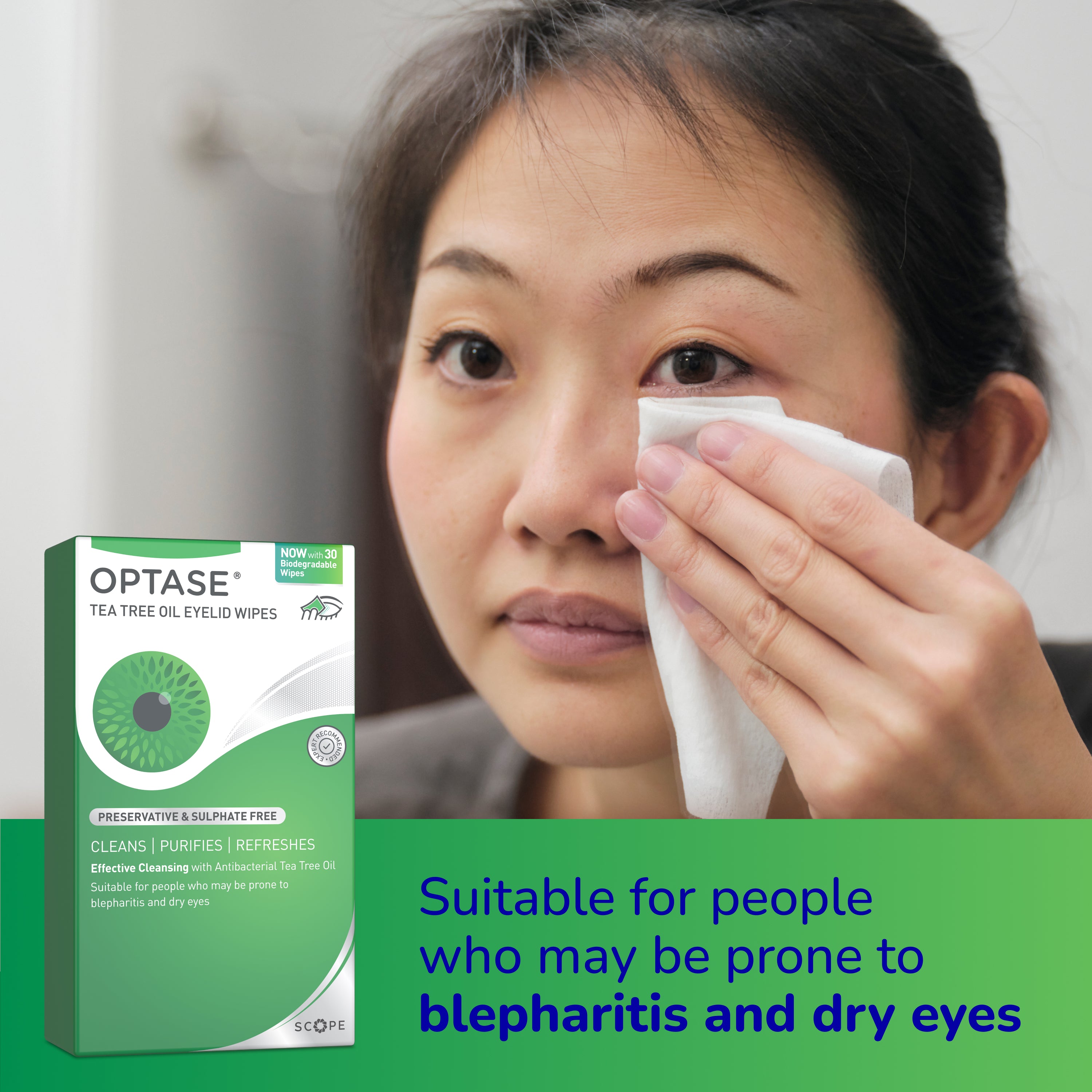 Opatse Tea Tree Oil Lid Wipes