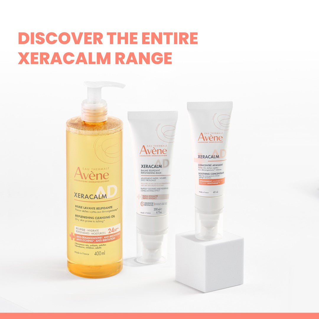 Avène XeraCalm A.D. Lipid-Replenishing Cleansing Oil for Very Dry, Itchy Skin 400ml