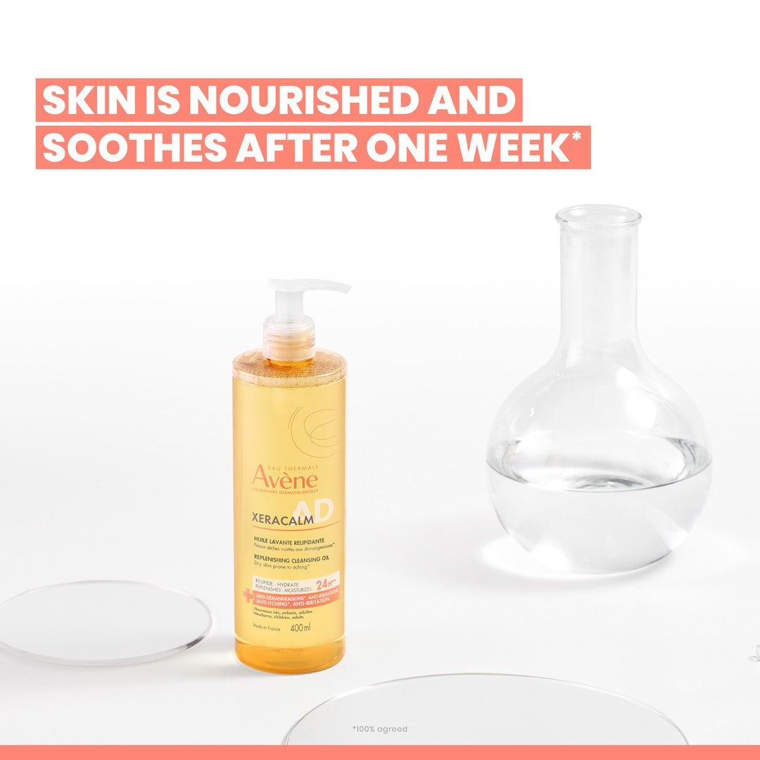 Avène XeraCalm A.D. Lipid-Replenishing Cleansing Oil for Very Dry, Itchy Skin 400ml