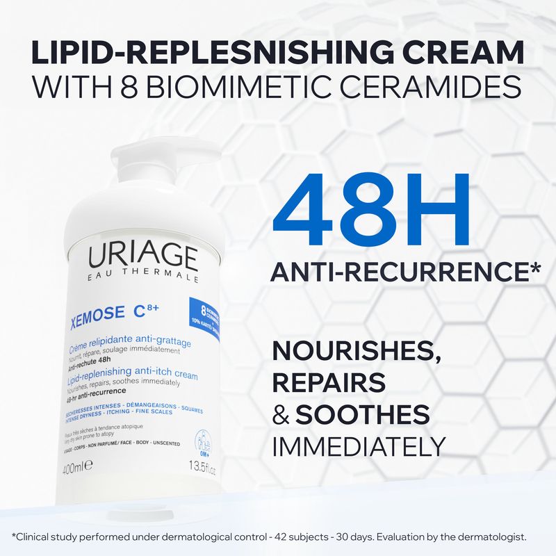 Uriage Xemose C8+ Lipid-Replenishing Anti-Itch Cream 400ml