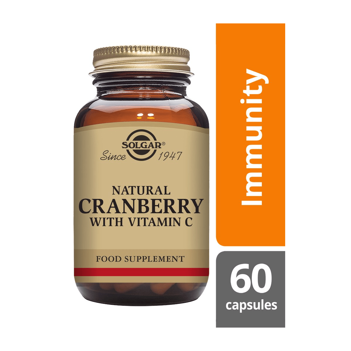 Solgar Natural Cranberry with Vitamin C Vegetable Capsules