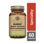 Solgar Bilberry Berry Extract with Blueberry Vegetable Capsules