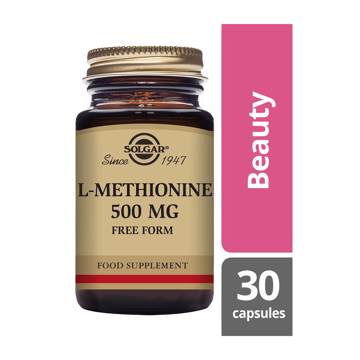 Solgar L-Methionine 500 mg Vegetable Capsules
