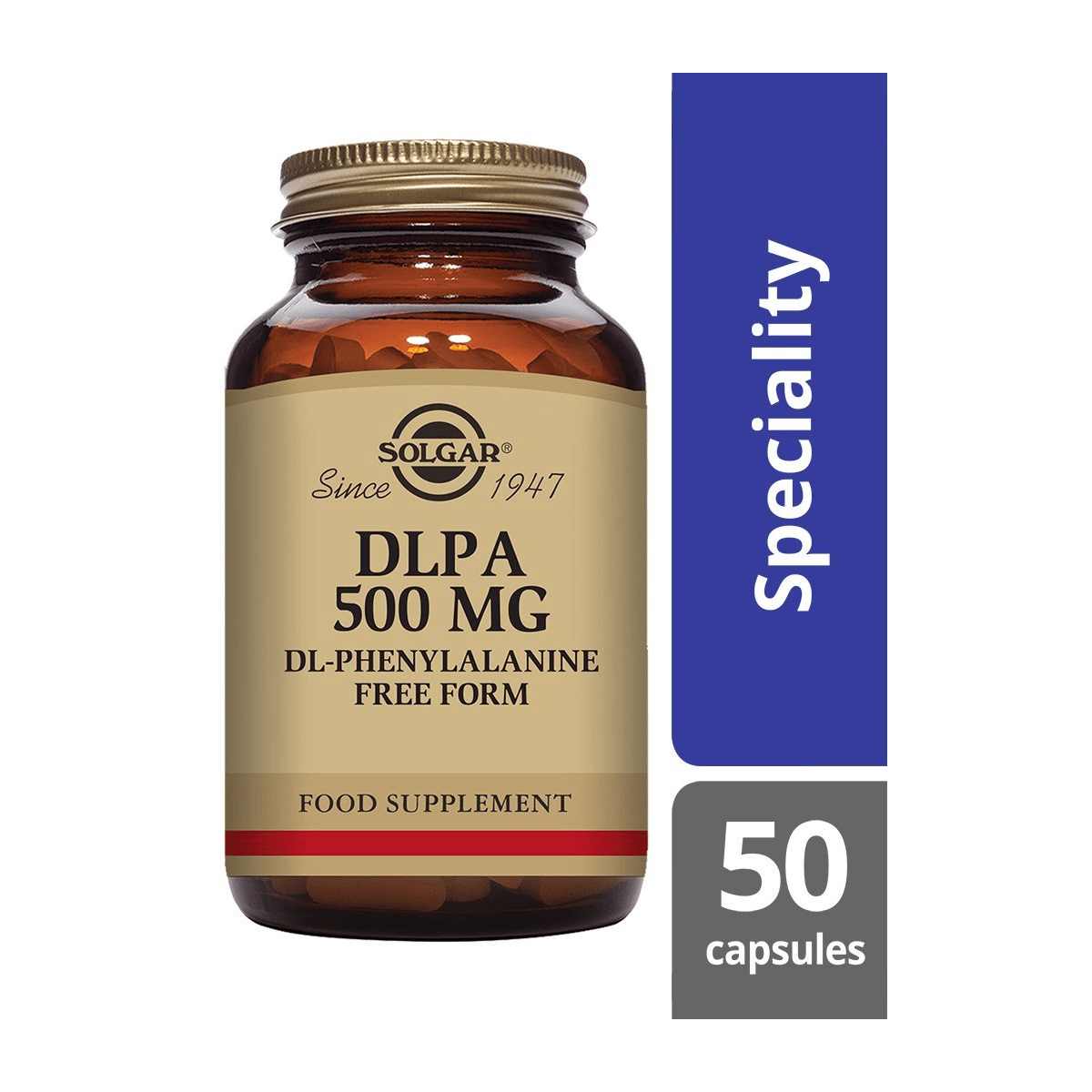 Solgar DLPA DL-Phenylaline 500 mg Vegetable Capsules