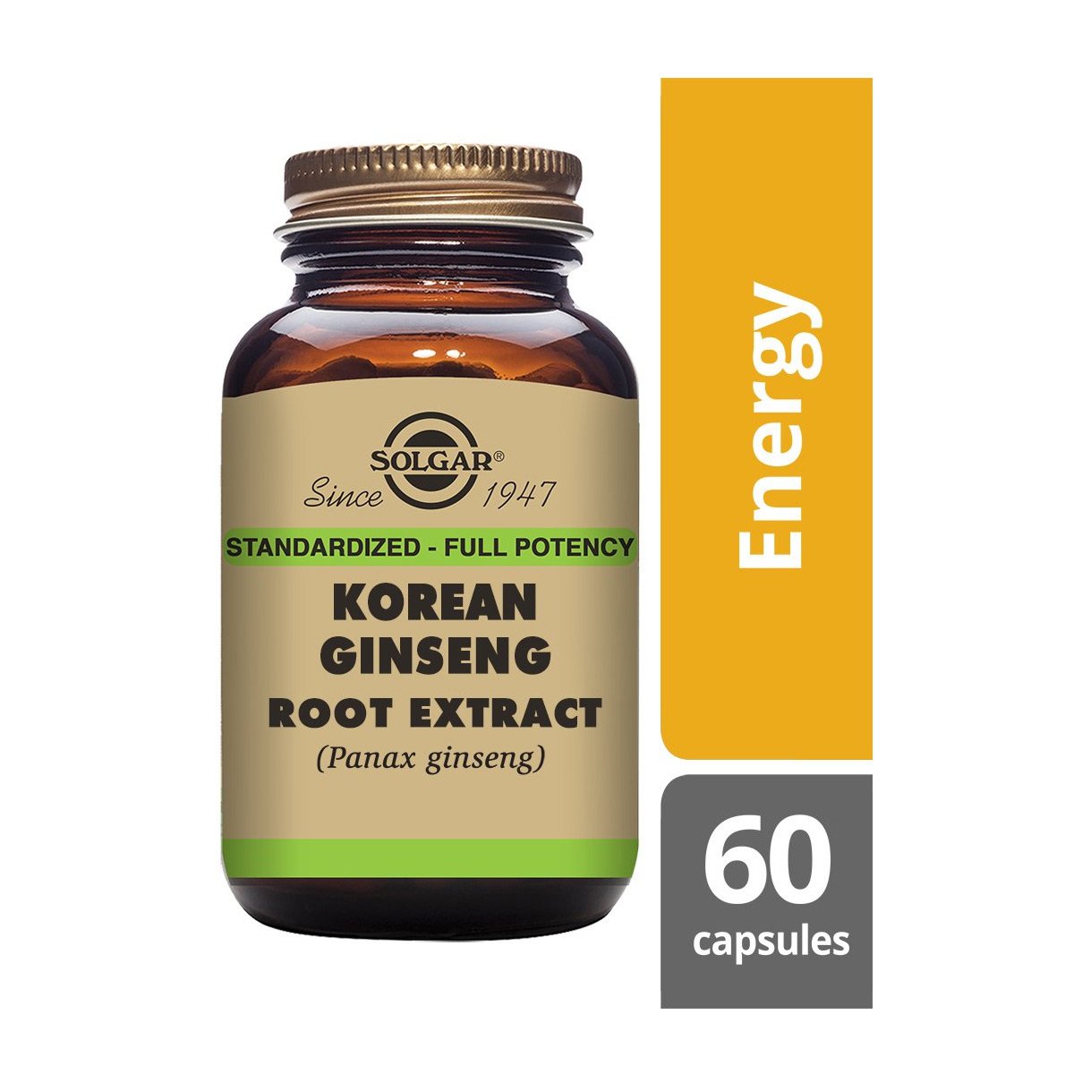 Solgar Korean Ginseng Root Extract Vegetable Capsules