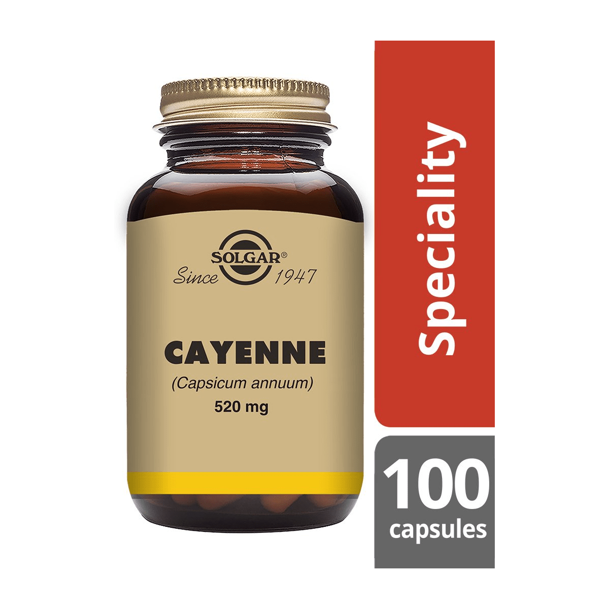 Solgar Cayenne 520 mg Vegetable Capsules
