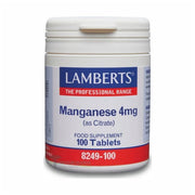 Lamberts Health Care Manganese 4mg (as Citrate)