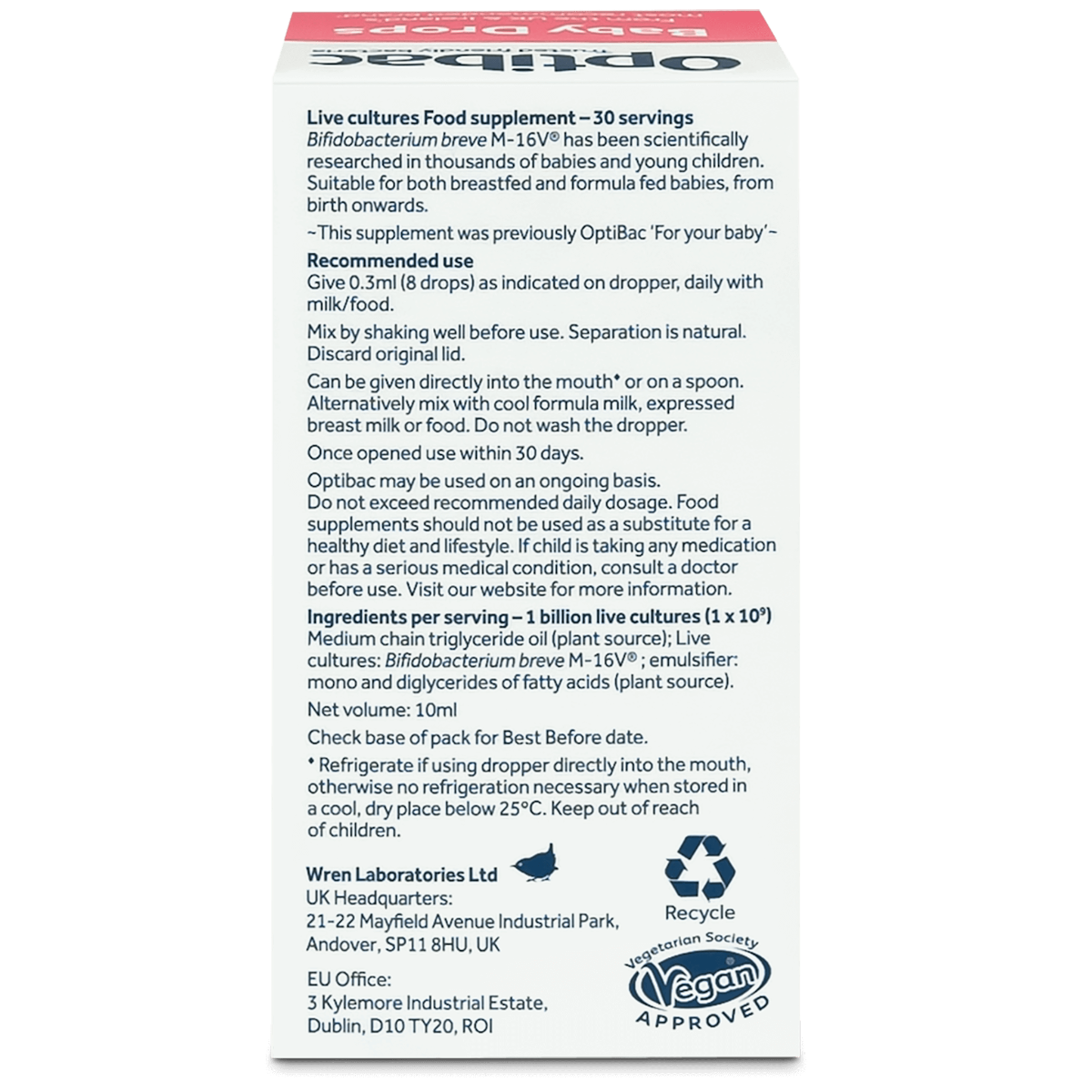 OptiBac Probiotics 'For your baby'