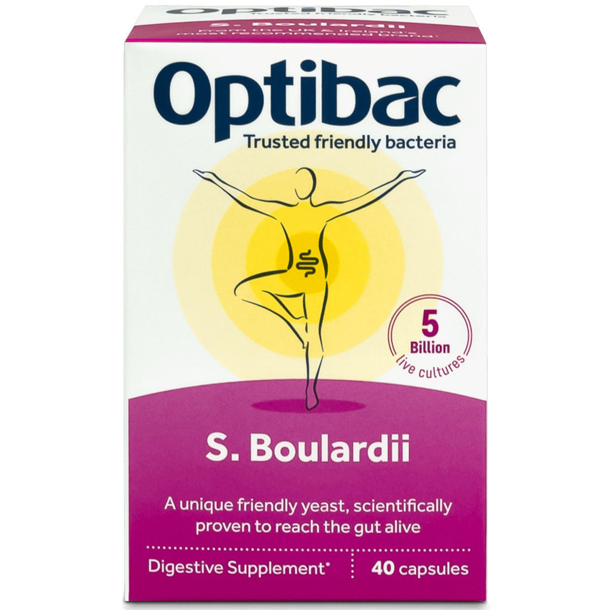 OptiBac Probiotics Saccharomyces Boulardii 40 Capsules