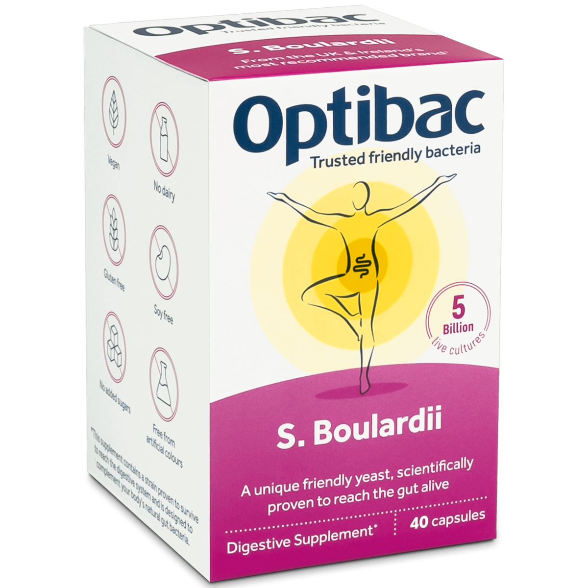 OptiBac Probiotics Saccharomyces Boulardii 40 Capsules