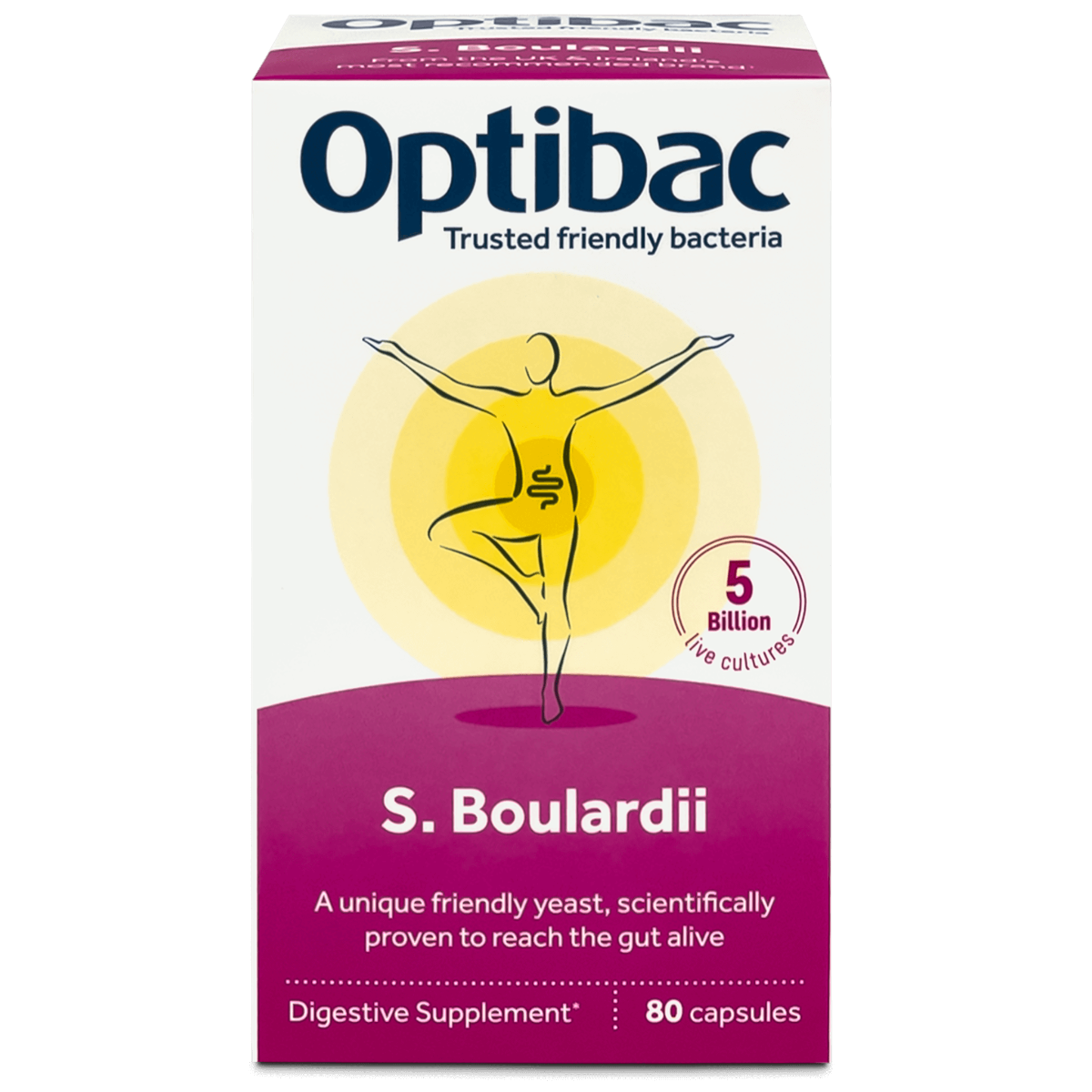 OptiBac Probiotics Saccharomyces Boulardii 80 Capsules
