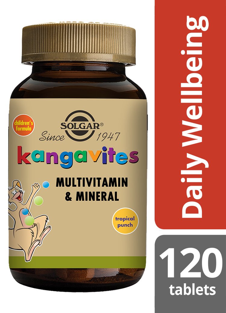 Solgar Kangavites(R) Multivitamin & Mineral Chewable Tablets Tropical Punch