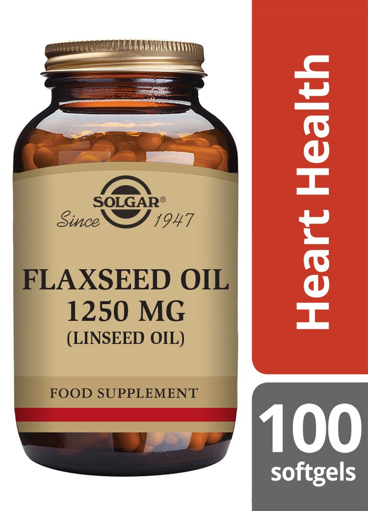 Solgar Cold Pressed Flaxseed Oil 1250 mg Softgels