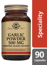 Solgar Garlic Powder 500 mg Vegetable Capsules