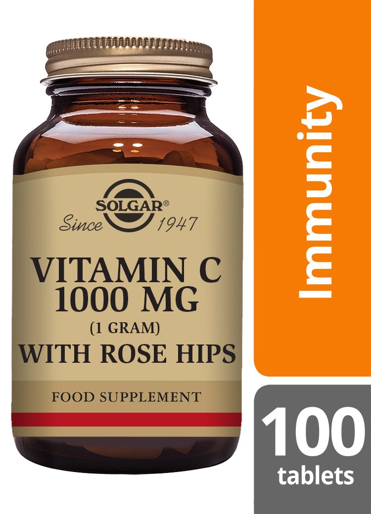 Solgar Vitamin C 1000 mg with Rose Hips Tablets