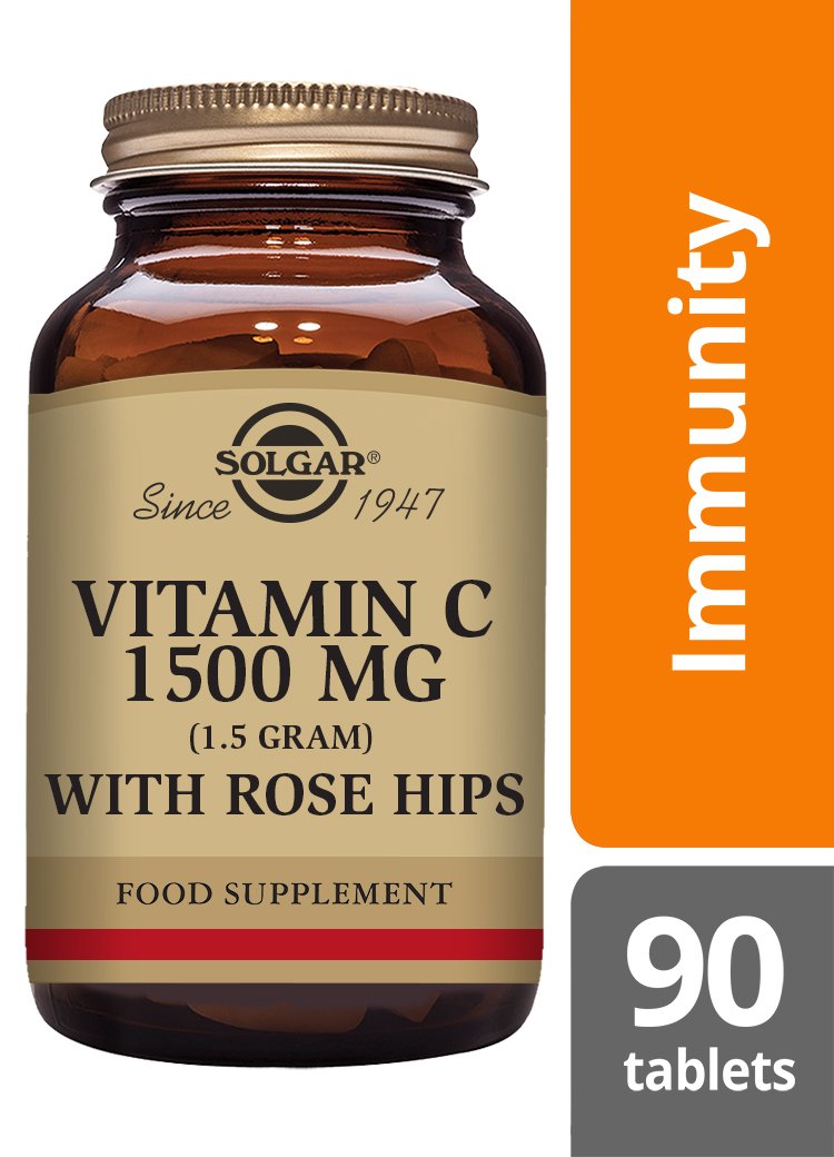 Solgar Vitamin C 1500 mg with Rose Hips Tablets