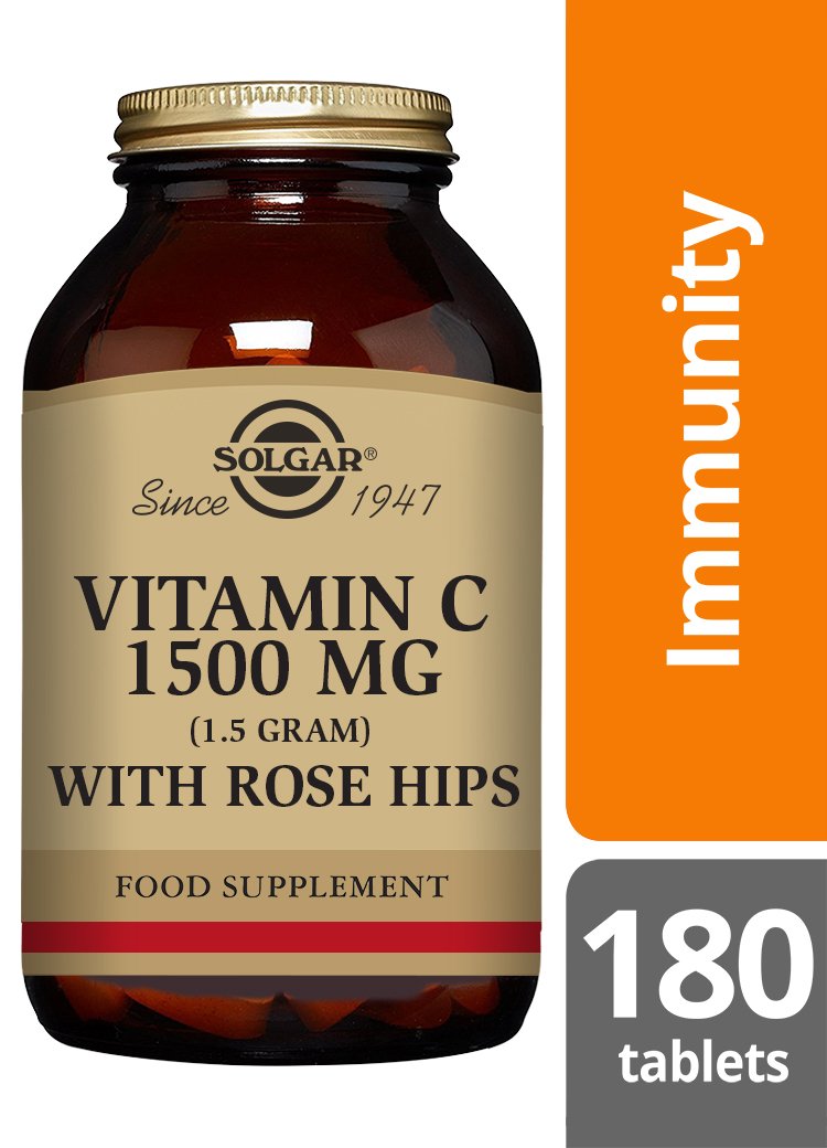 Solgar Vitamin C 1500 mg with Rose Hips Tablets