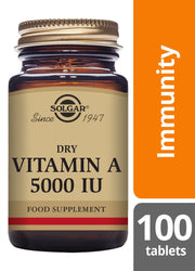 Solgar Dry Vitamin A 5000 IU Tablets